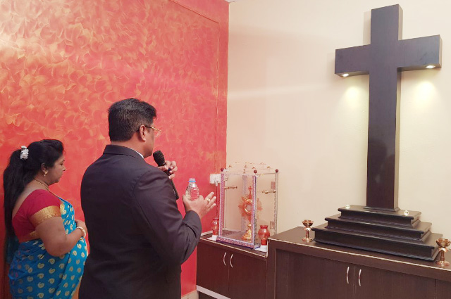 Bro Andrew Richard inaugurated the Prayer Tower Chapel now at Prayer Center in Valachil, Mangalore. The Prayer tower Chapel at the prayer Center is available for all visitors alike, to spend time communicating with God.